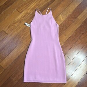 Aritzia Babaton Lilac Sculpted Halter Dress NWT